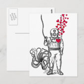 Diepe Zee drijvende harten Briefkaart (Voorkant / Achterkant)