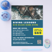 Diepe Zee-duiker, Scuba-duikles Adverteren Flyer (Enkel)