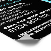 Diepe Zee-duiker Silhouette, Scuba-duikles Poster (Hoek)