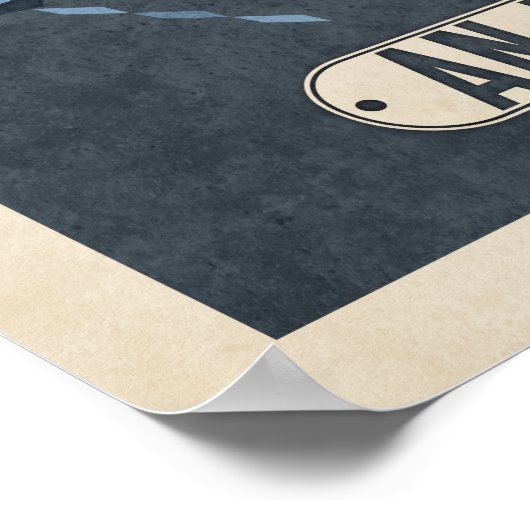 Diepe Zee-duiker (Vintage Poster Design) (Hoek)