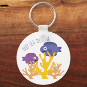 Diepe Zee duving Sleutelhanger (Voorkant)