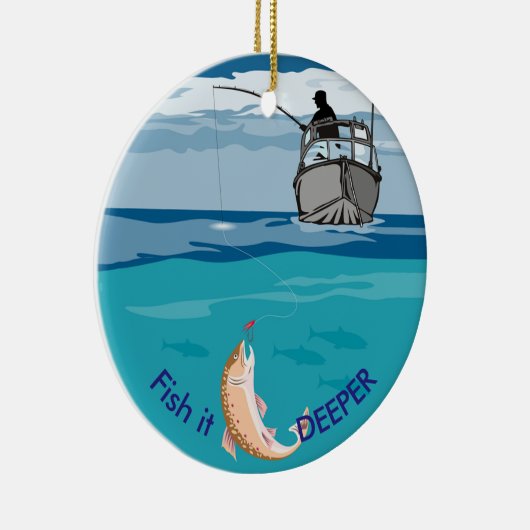 Diepe Zee Gevist Keramisch Ornament (Rechts)