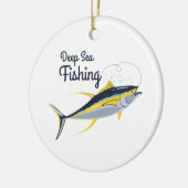Diepe Zee Gevist Keramisch Ornament (Links)