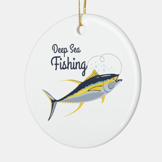 Diepe Zee Gevist Keramisch Ornament (Links)