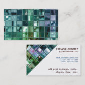 Diepe Zee Liquid Mosaic Tile Art Visitekaartje (Voorkant / Achterkant)