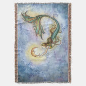 Diepe Zee Maan Fantasie Kunst van Molly Harrison Deken (Voorkant Verticaal)