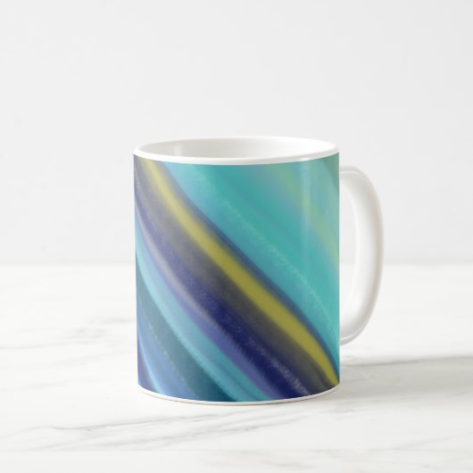 Diepe zee-oceantinten van blauw koffiemok (Voorkant rechts)