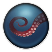 Diepe Zee Octopus Steampunk Nautical Fantasy Keramische Knop (Voorkant)