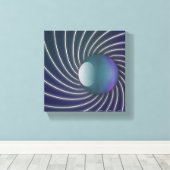 Diepe Zee — Spirals Canvas afdrukken (Insitu (Houten vloer))