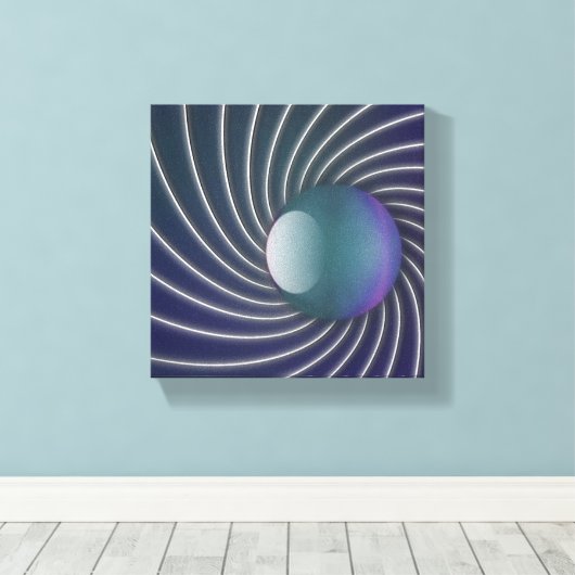 Diepe Zee — Spirals Canvas afdrukken (Insitu (Houten vloer))