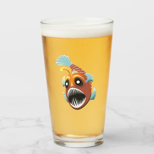 Diepe Zee vis Glas (Voorkant gevuld)