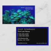 Diepe zee vissen op visitekaartjes van duikbedrijv (Voorkant / Achterkant)