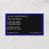 Diepe zee vissen op visitekaartjes van duikbedrijv (Achterkant)