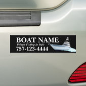 Diepe Zee Vist jacht met Billfish Bumpersticker (Op auto)