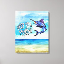 Diepe Zee Vist Zwaardvis Canvas afdrukken