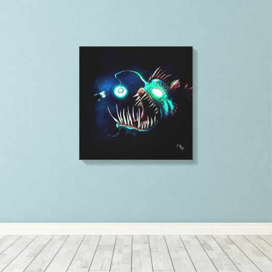 Diepe zeevisserij canvas afdruk (Insitu (Houten vloer))