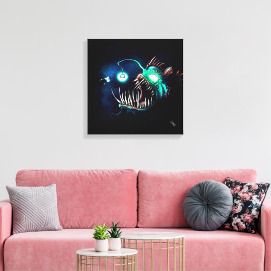 Diepe zeevisserij canvas afdruk (Insitu (Woonkamer))