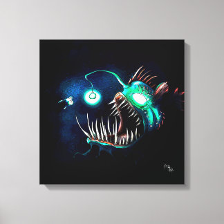 Diepe zeevisserij canvas afdruk