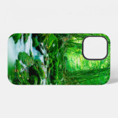 Diepe zomer boswoud,achterland,diep,diepte,stroom, iPhone hoesje (Achterkant horizontaal)