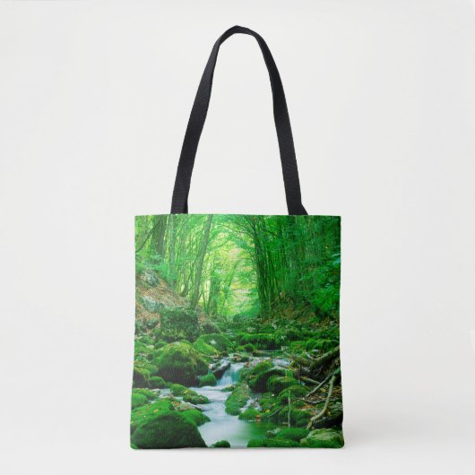 Diepe zomerbossen, backwood,deep,deep,flow,l tote bag (Voorkant)