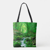 Diepe zomerbossen, backwood,deep,deep,flow,l tote bag (Achterkant)
