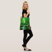 Diepe zomerbossen, backwood,deep,deep,flow,l tote bag (Op model)