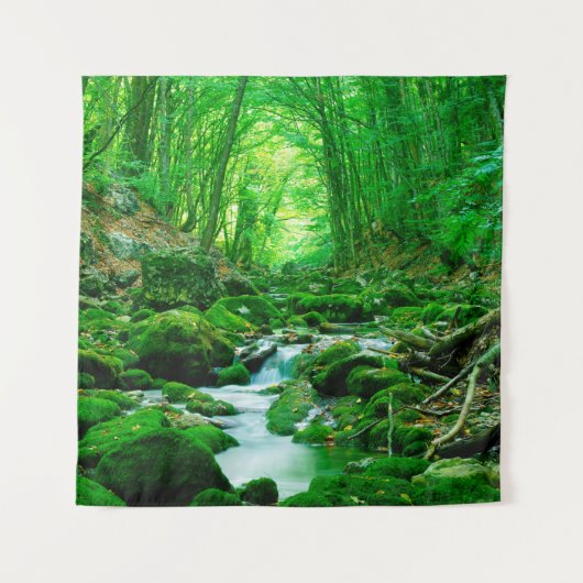 Diepe zomerbossen, backwood,deep,deep,flow,l wandkleed (Voorkant)