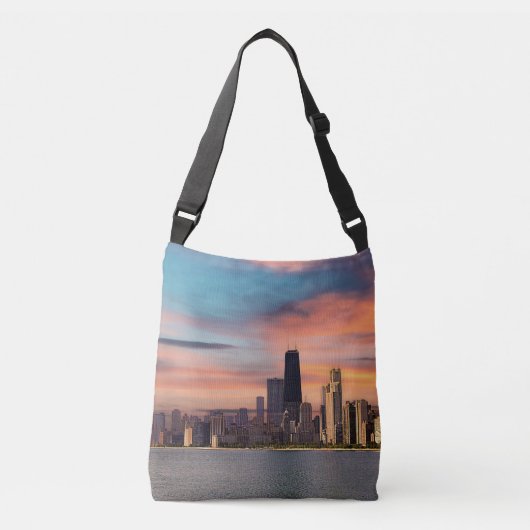 Diepe Zonsondergang Chicago Crossbody Tas (Voorkant)