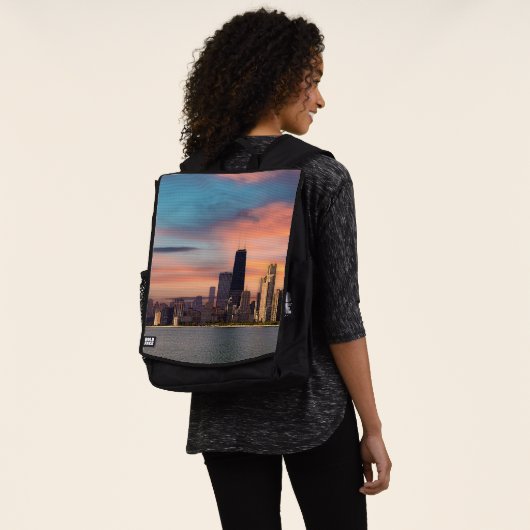 Diepe Zonsondergang Chicago Rugtassen (Gedragen)