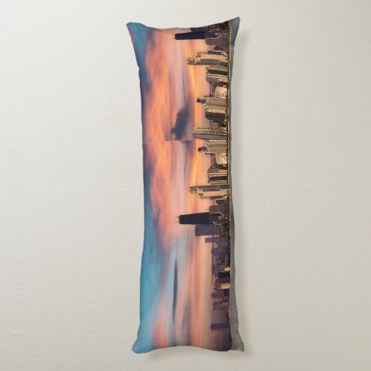 Diepe zonsondergang in Chicago Lichaamskussen (Achterkant (Verticaal))