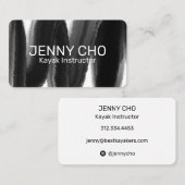 Diepe zwarte inktverfstreep water voor penseelstre visitekaartje (Voorkant / Achterkant)