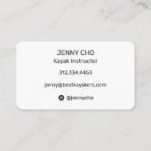 Diepe zwarte inktverfstreep water voor penseelstre visitekaartje (Achterkant)