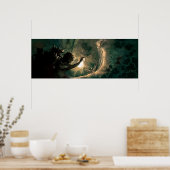 Dieper en dieper in het konijnengat poster (Keuken)