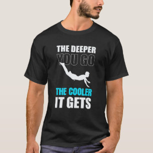 Dieper je gaat duiker en instructeur t-shirt