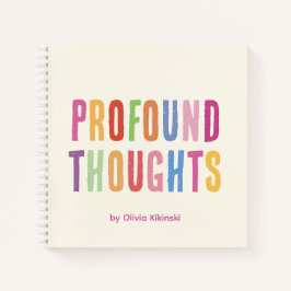 Diepgaande Gedachten Kleurrijk Notitieboek