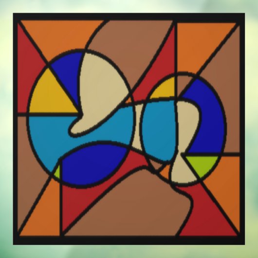 Diepgekleurde kleuren van zuiver kunstruitglas raamsticker (Vel 3)