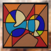 Diepgekleurde kleuren van zuiver kunstruitglas raamsticker (Vel 2)