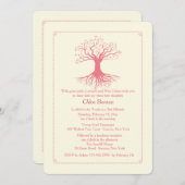 Diepgewortelde bat mitswa uitnodiging (Voorkant / Achterkant)