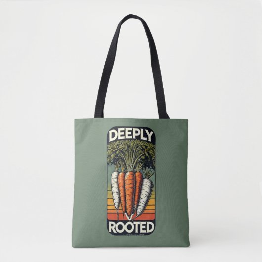 Diepgewortelde wortelgroenten Boerderij Tote Bag (Voorkant)