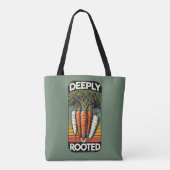 Diepgewortelde wortelgroenten Boerderij Tote Bag (Achterkant)