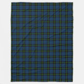 Diepgroen blauw groen geruit zwart streep tartan fleece deken (Voorkant)