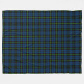 Diepgroen blauw groen geruit zwart streep tartan fleece deken (Voorkant (Horizontaal))