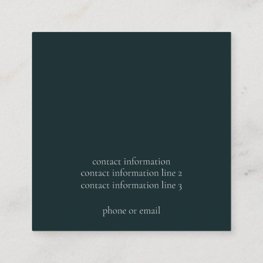 Diepgroen Visitekaartje (Achterkant)