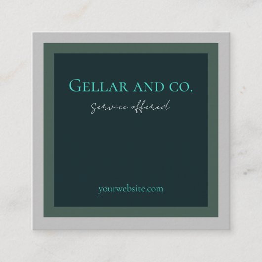 Diepgroen Visitekaartje (Voorkant)