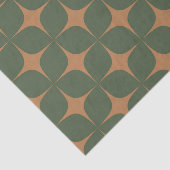 Diepgroene Terracotta Mid Century Modern Boho Tissuepapier (Detail)