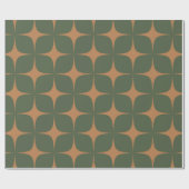 Diepgroene terracotta Mid Century Modern Elegant Cadeaupapier (Vlak)