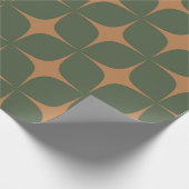 Diepgroene terracotta Mid Century Modern Elegant Cadeaupapier (Hoek)