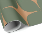 Diepgroene terracotta Mid Century Modern Elegant Cadeaupapier (Rol Hoek)