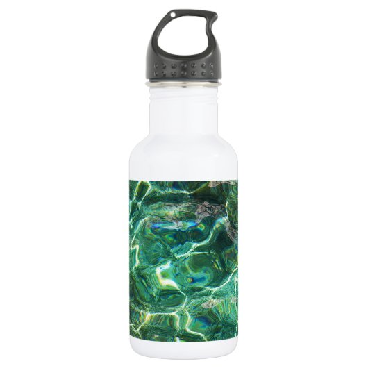 Diepgroene zoete wateren waterfles (Voorkant)