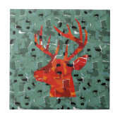 Diepkop silhouette mozaïek tegeltje (Voorkant)